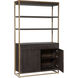 Baldessara Grey / Rustic Bronze Bookcase